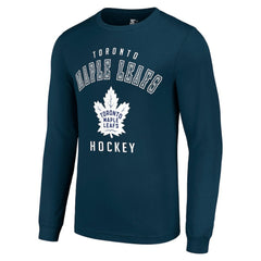 Toronto Maple Leafs - Starter Logo Long Sleeve T-Shirt Navy