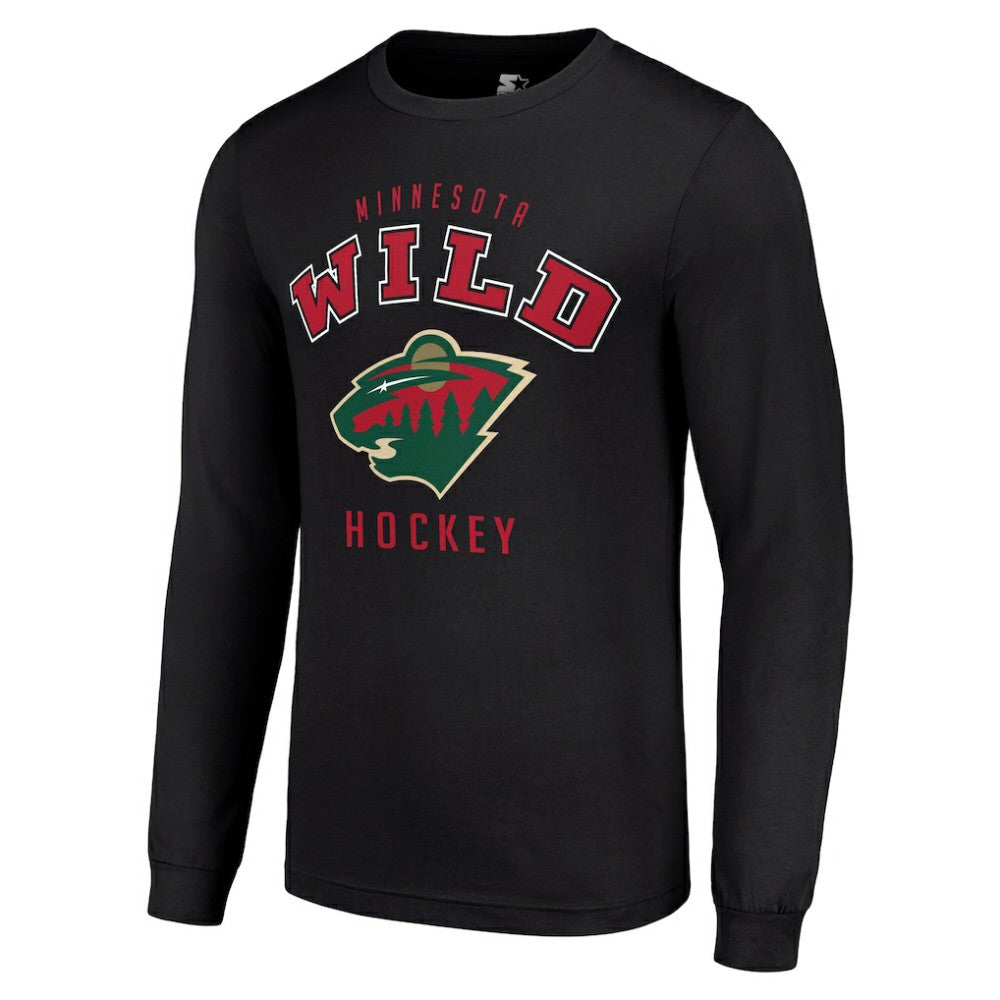Minnesota Wild - Starter Logo Long Sleeve T-Shirt Black