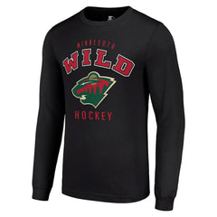 Minnesota Wild - Starter Logo Long Sleeve T-Shirt Black