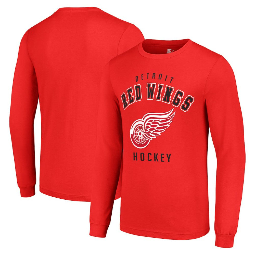 Detroit Red Wings - Starter Logo Long Sleeve T-Shirt Red