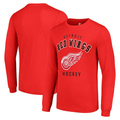 Detroit Red Wings - Starter Logo Long Sleeve T-Shirt Red