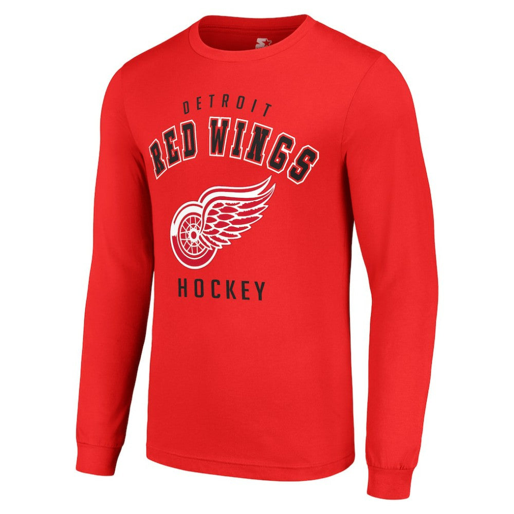 Detroit Red Wings - Starter Logo Long Sleeve T-Shirt Red