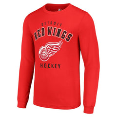 Detroit Red Wings - Starter Logo Long Sleeve T-Shirt Red
