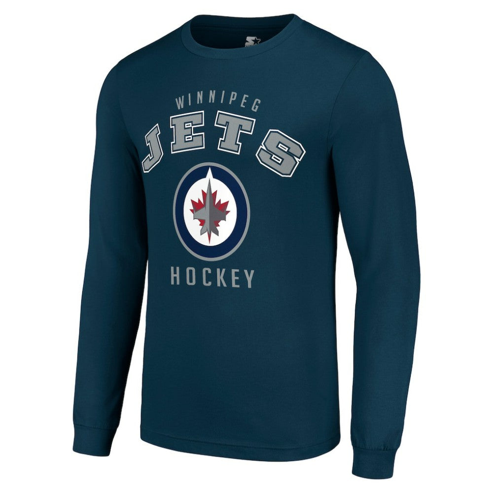 Winnipeg Jets - Starter Logo Long Sleeve T-Shirt Navy