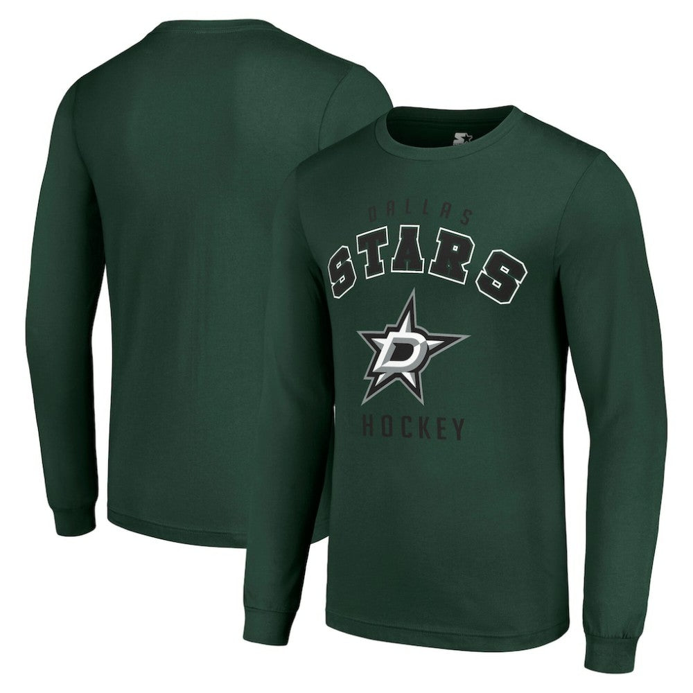 Dallas Stars - Starter Logo Long Sleeve T-Shirt Military Green