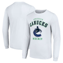 Vancouver Canucks - Starter Logo Long Sleeve T-Shirt White