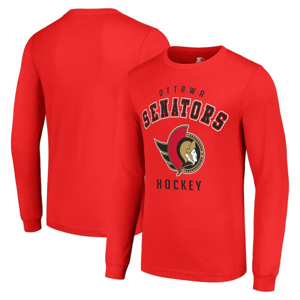 Ottawa Senators - Starter Logo Long Sleeve T-Shirt Red
