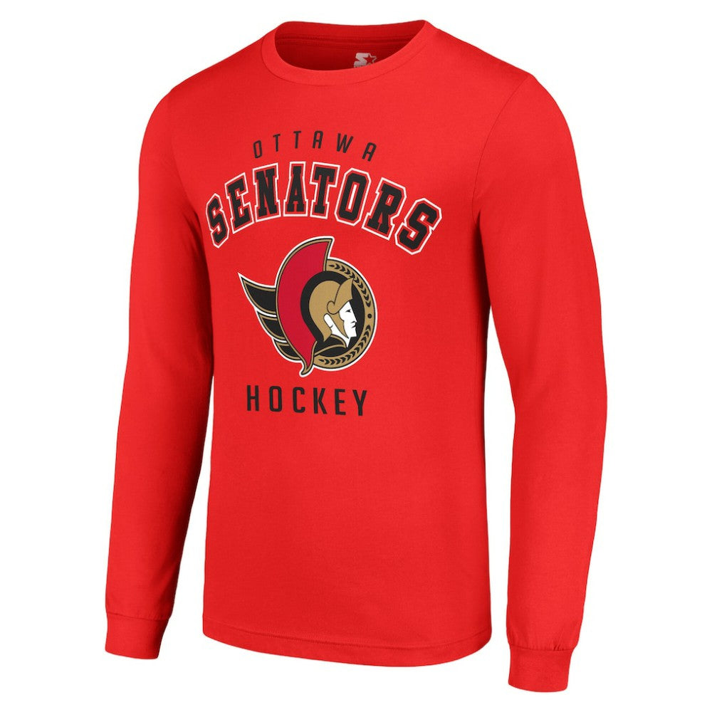 Ottawa Senators - Starter Logo Long Sleeve T-Shirt Red