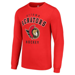 Ottawa Senators - Starter Logo Long Sleeve T-Shirt Red