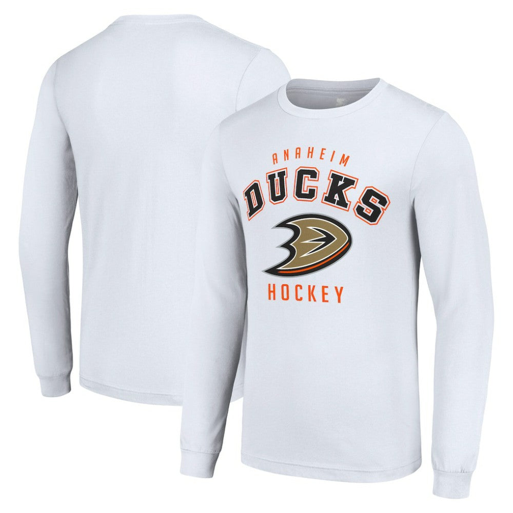 Anaheim Ducks - Starter Logo Long Sleeve T-Shirt White
