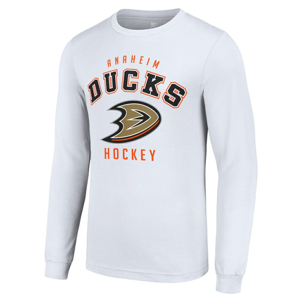 Anaheim Ducks - Starter Logo Long Sleeve T-Shirt White