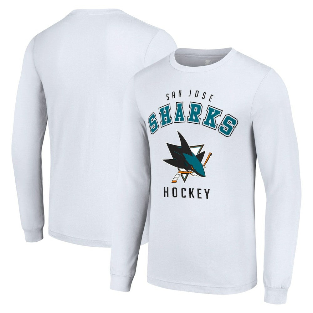 San Jose Sharks - Starter Logo Long Sleeve T-Shirt White