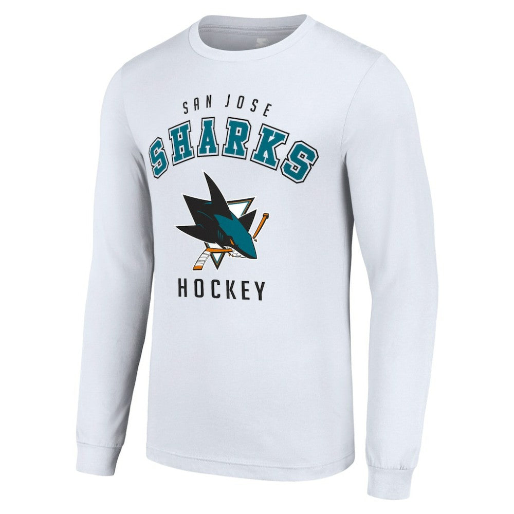San Jose Sharks - Starter Logo Long Sleeve T-Shirt White