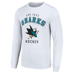 San Jose Sharks - Starter Logo Long Sleeve T-Shirt White