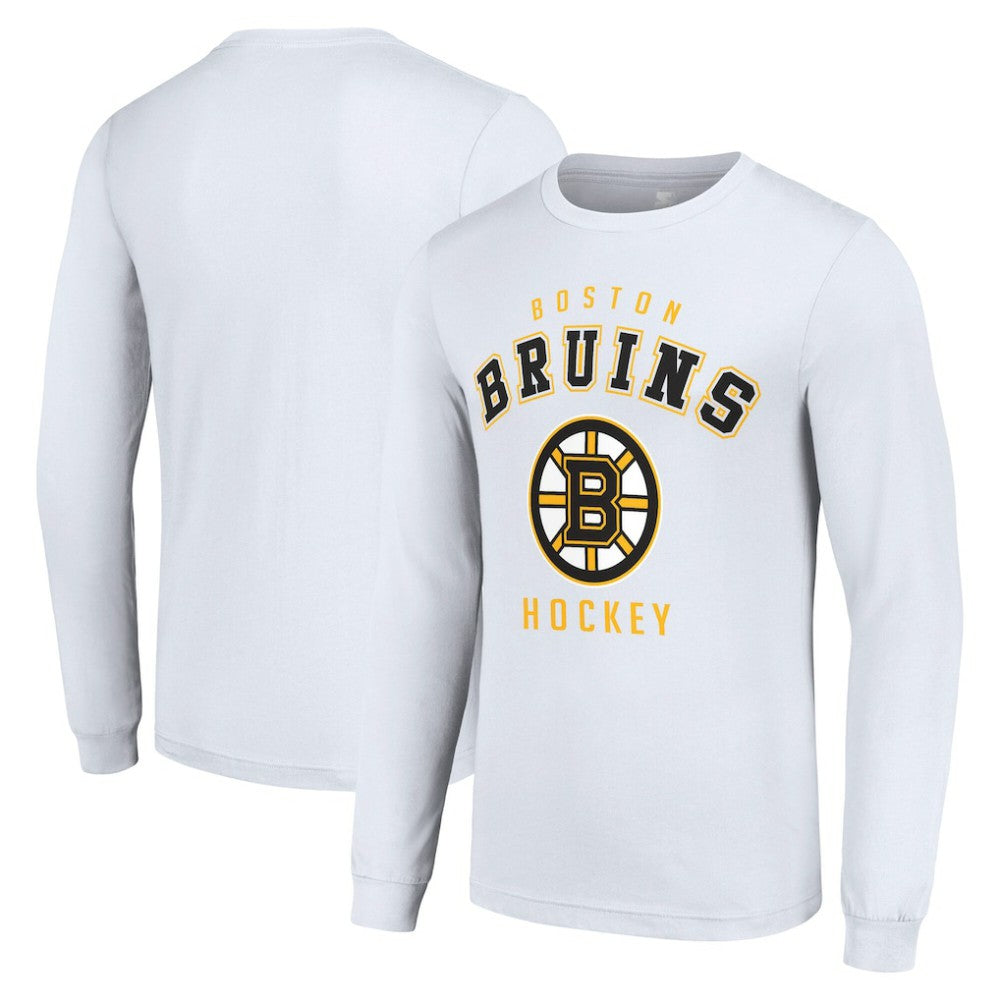 Boston Bruins Starter Logo Long Sleeve T-Shirt White