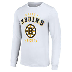Boston Bruins Starter Logo Long Sleeve T-Shirt White