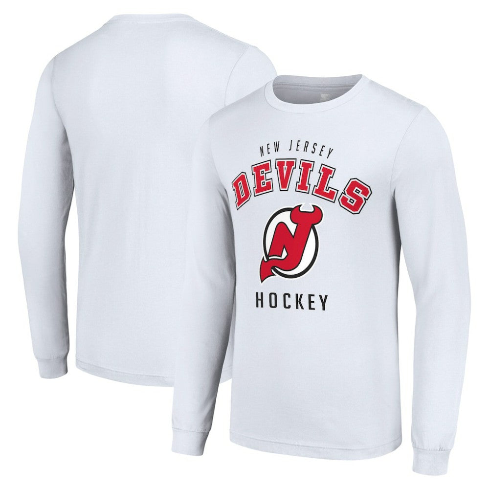New Jersey Devils - Starter Logo Long Sleeve T-Shirt White