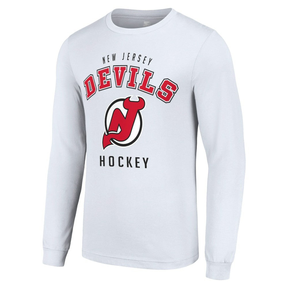 New Jersey Devils - Starter Logo Long Sleeve T-Shirt White