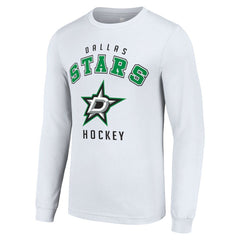 Dallas Stars - Starter Logo Long Sleeve T-Shirt White