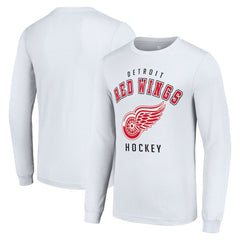 Detroit Red Wings - Starter Logo Long Sleeve T-Shirt White