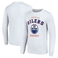Edmonton Oilers - Starter Logo Long Sleeve T-Shirt White