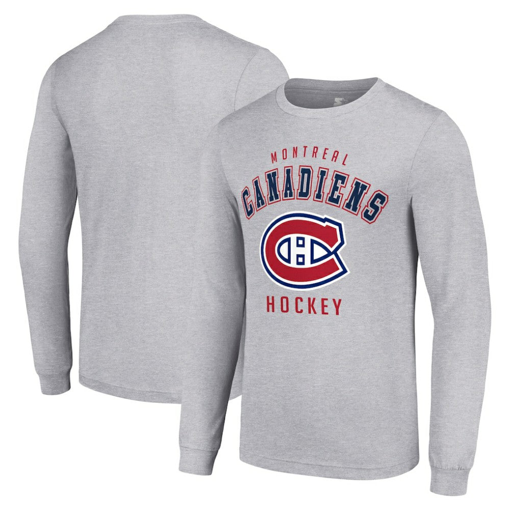 Montreal Canadiens - Starter Logo Long Sleeve T-Shirt Heather Gray