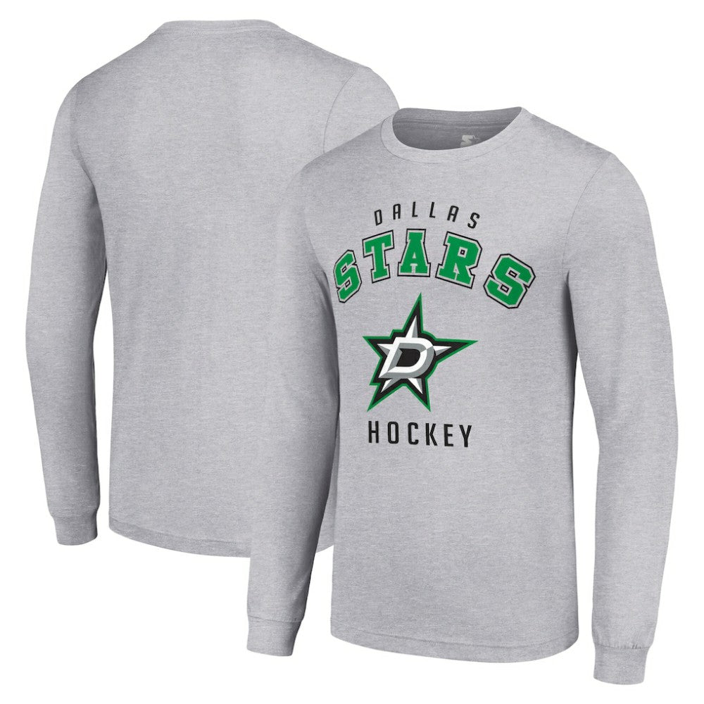 Dallas Stars - Starter Logo Long Sleeve T-Shirt Heather Gray