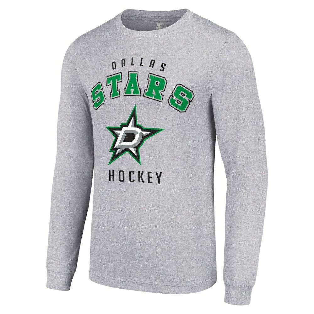 Dallas Stars - Starter Logo Long Sleeve T-Shirt Heather Gray