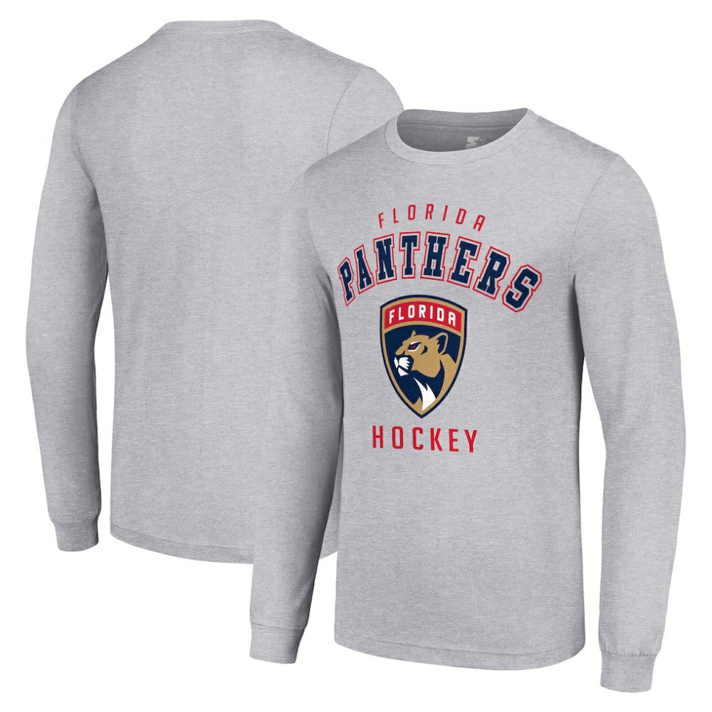 Florida Panthers - Starter Logo Long Sleeve T-Shirt Heather Gray