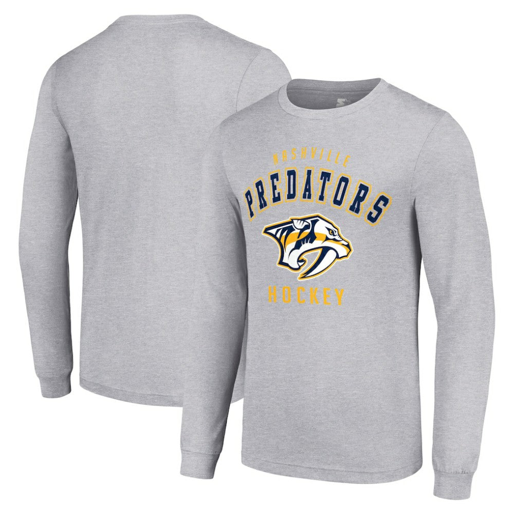Nashville Predators - Starter Logo Long Sleeve T-Shirt Heather Gray