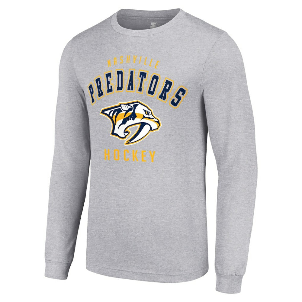 Nashville Predators - Starter Logo Long Sleeve T-Shirt Heather Gray