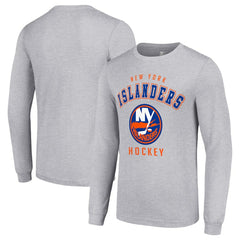 New York Islanders - Starter Logo Long Sleeve T-Shirt Heather Gray