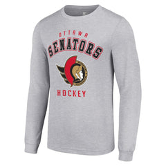 Ottawa Senators - Starter Logo Long Sleeve T-Shirt Heather Gray