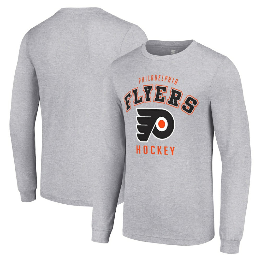 Philadelphia Flyers - Starter Logo Long Sleeve T-Shirt Heather Gray