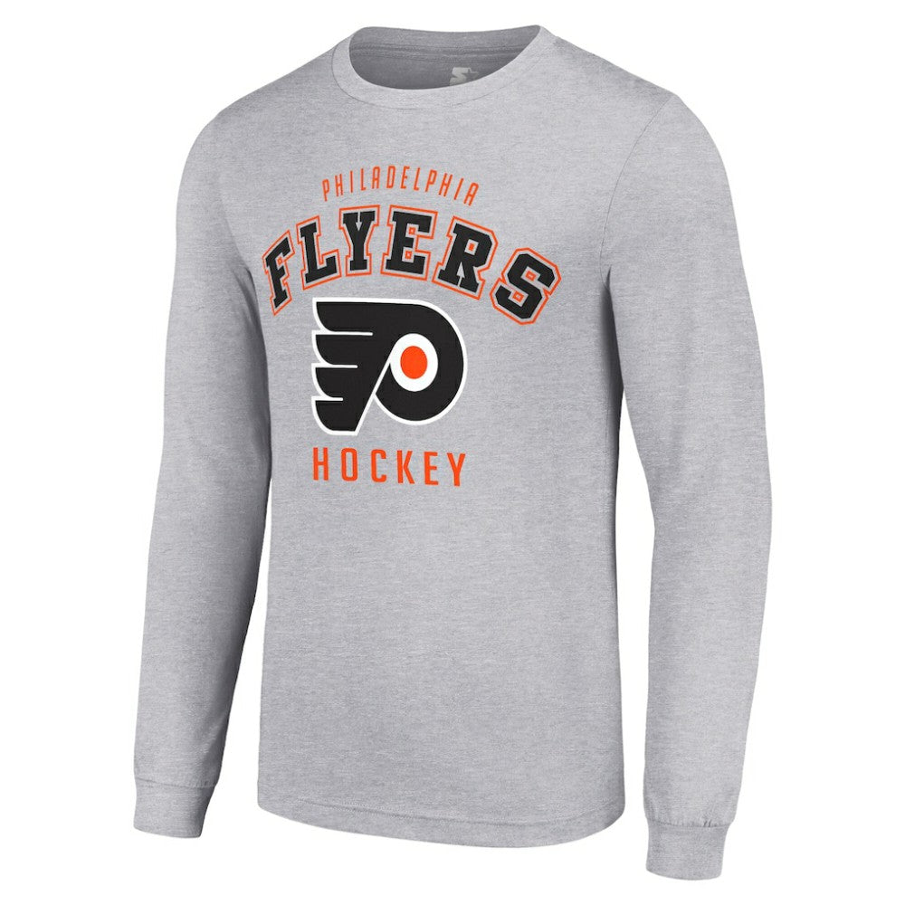 Philadelphia Flyers - Starter Logo Long Sleeve T-Shirt Heather Gray
