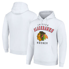 Chicago Blackhawks Starter Logo Pullover Hoodie White
