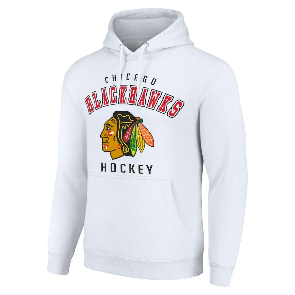 Chicago Blackhawks Starter Logo Pullover Hoodie White