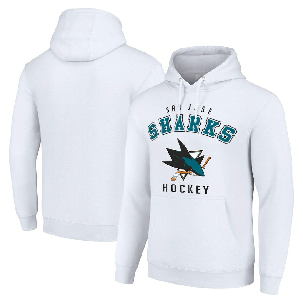 San Jose Sharks - Starter Logo Pullover Hoodie White