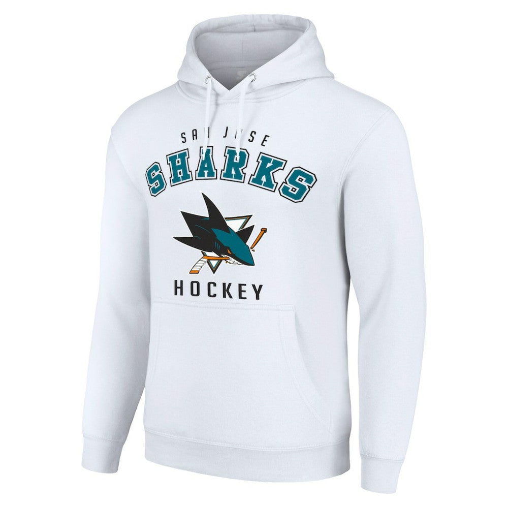 San Jose Sharks - Starter Logo Pullover Hoodie White