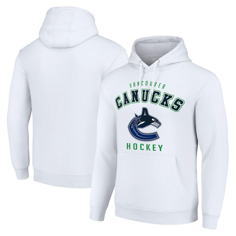 Vancouver Canucks - Starter Logo Pullover Hoodie White