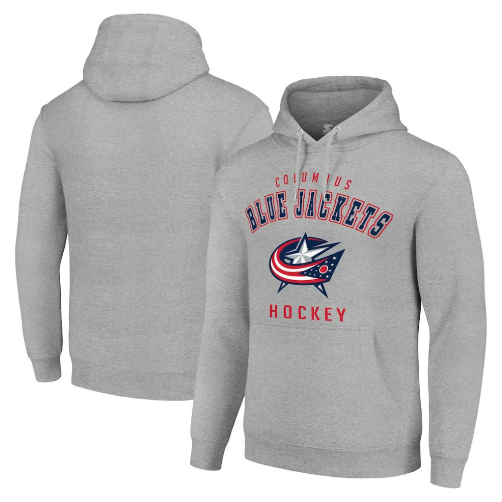 Columbus Blue Jackets - Starter Logo Pullover Hoodie Heather Gray