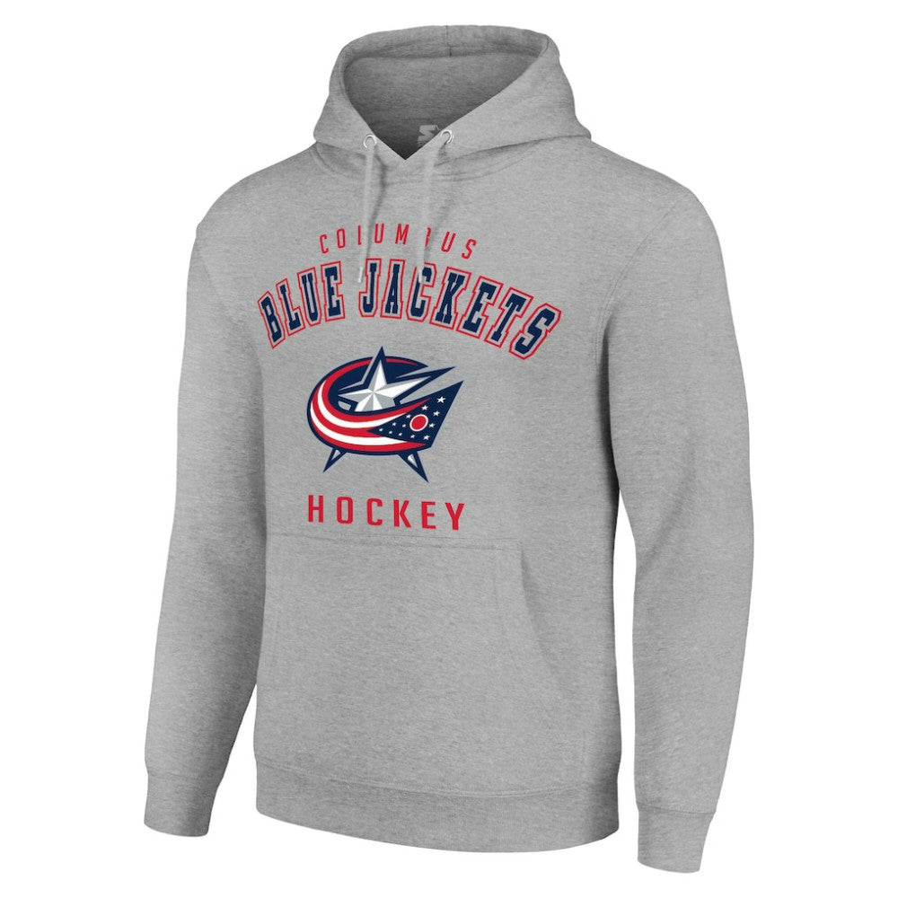 Columbus Blue Jackets - Starter Logo Pullover Hoodie Heather Gray