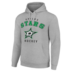 Dallas Stars - Starter Logo Pullover Hoodie Heather Gray