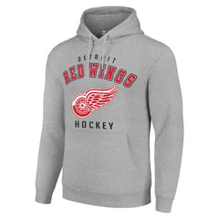 Detroit Red Wings - Starter Logo Pullover Hoodie Heather Gray