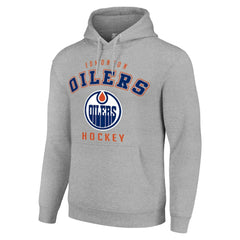 Edmonton Oilers - Starter Logo Pullover Hoodie Heather Gray