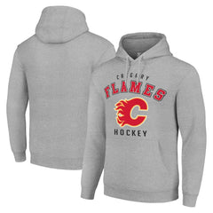 Calgary Flames - Starter Logo Pullover Hoodie Heather Gray