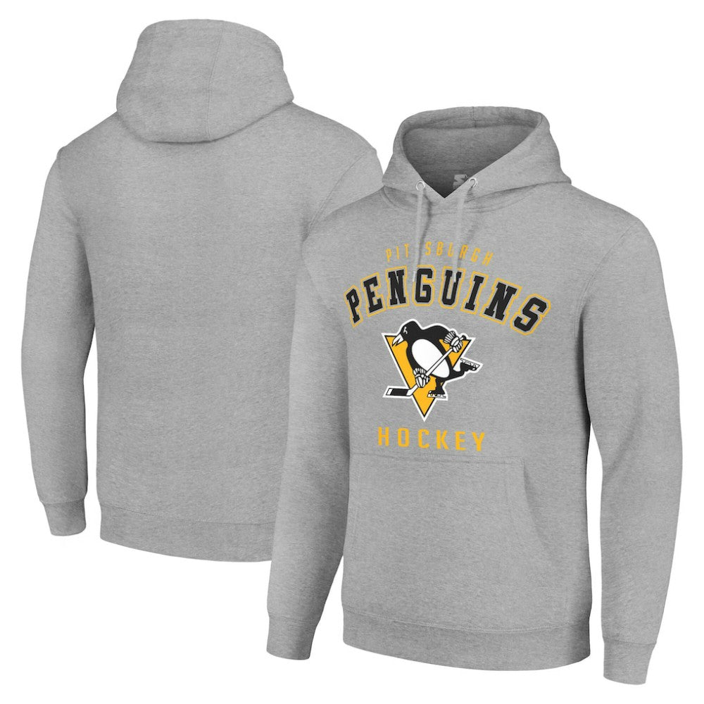 Pittsburgh Penguins Starter Logo Pullover Hoodie Heather Gray