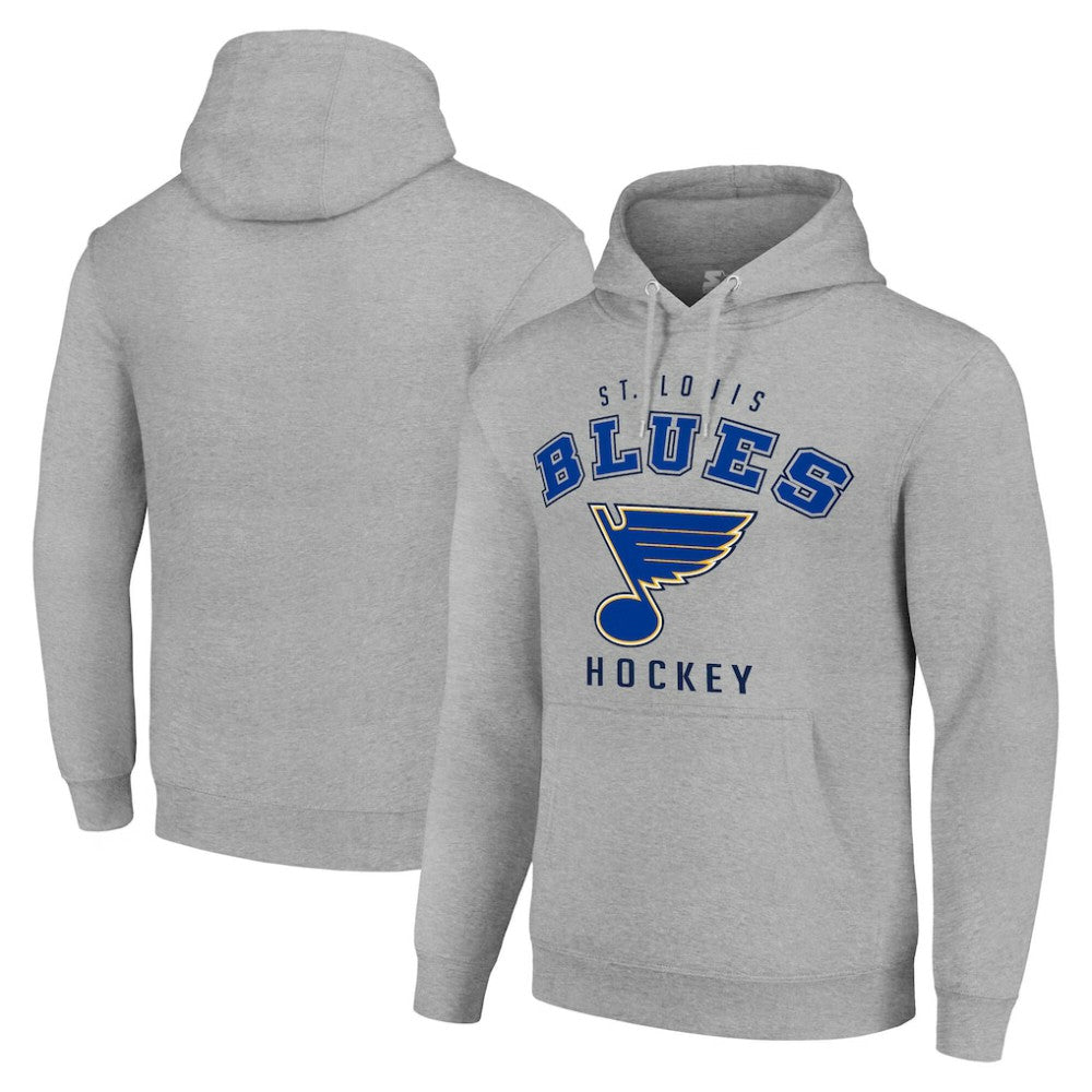 St. Louis Blues - Starter Logo Pullover Hoodie Heather Gray