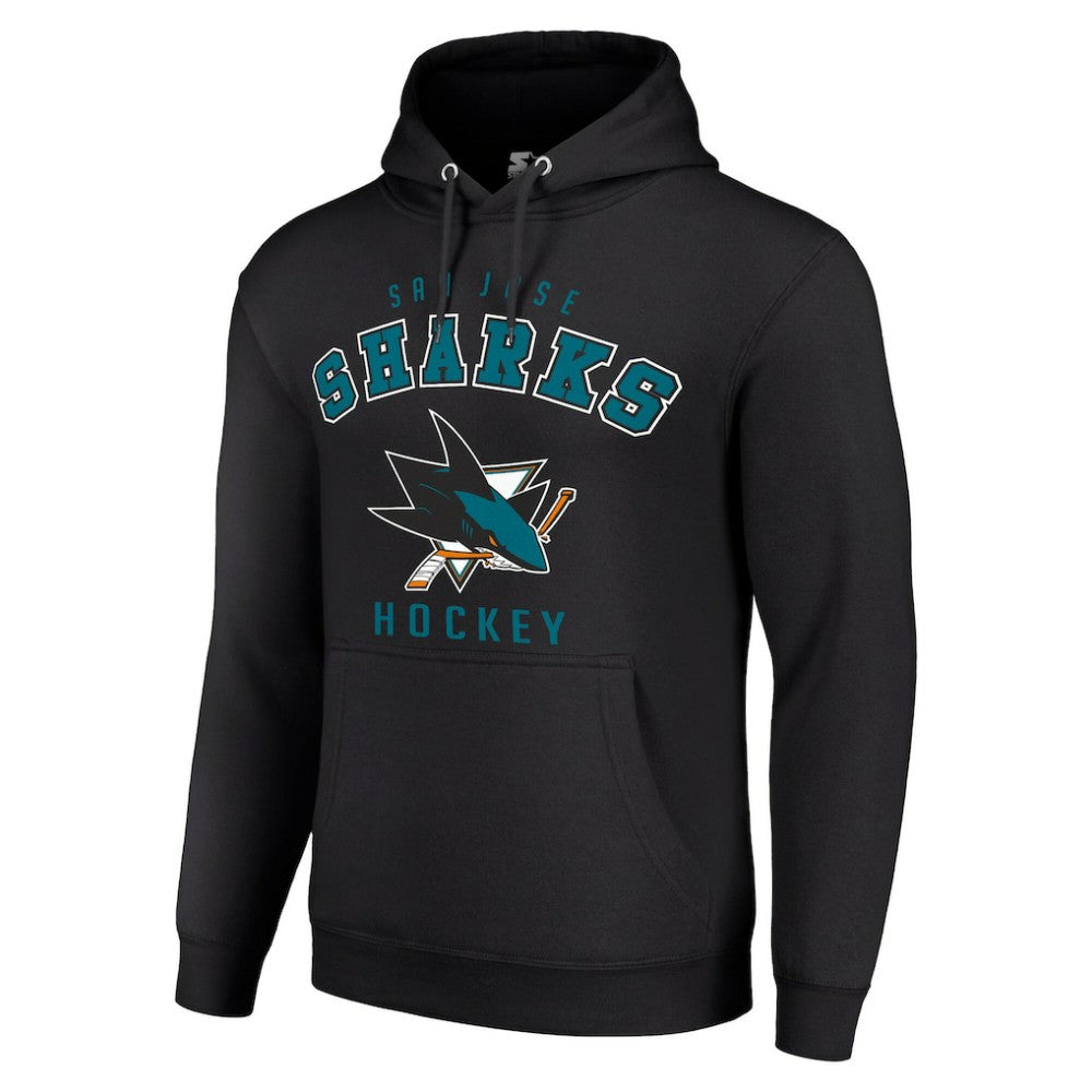 San Jose Sharks - Starter Logo Pullover Hoodie Black