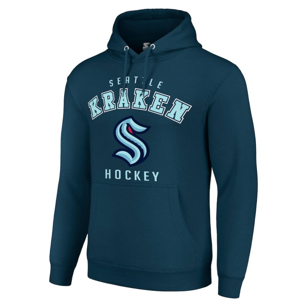 Seattle Kraken Starter Logo Pullover Hoodie Navy